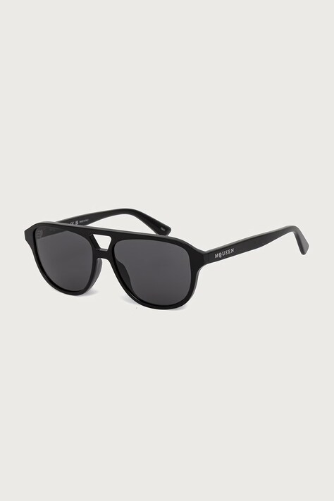 Alexander McQueen Okulary przeciwsłoneczne pilotki męskie czarne AM0573S