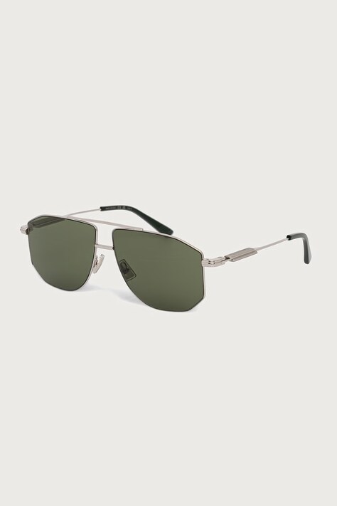 Bottega Veneta Okulary przeciwsłoneczne pilotki srebrne BV1509S