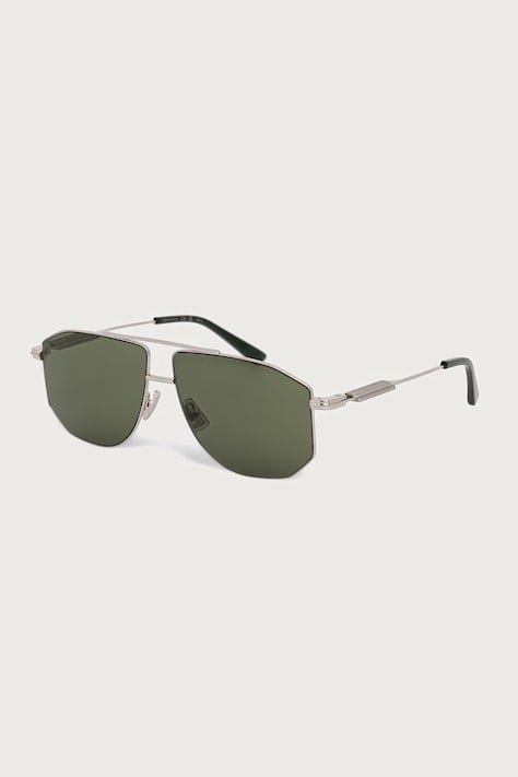 Bottega Veneta Okulary przeciwsłoneczne pilotki srebrne BV1509S