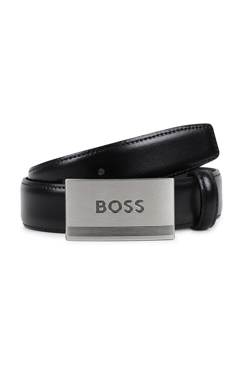 BOSS remen za djecu kožni crni J53150