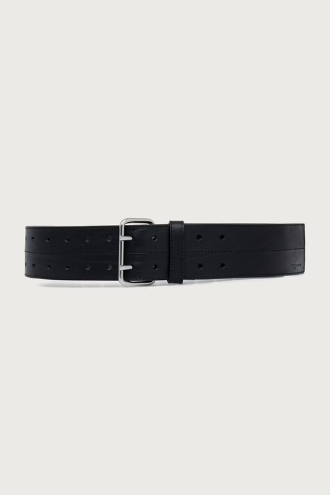 Karl Lagerfeld Jeans Remen za žene kožni crni B4W33112