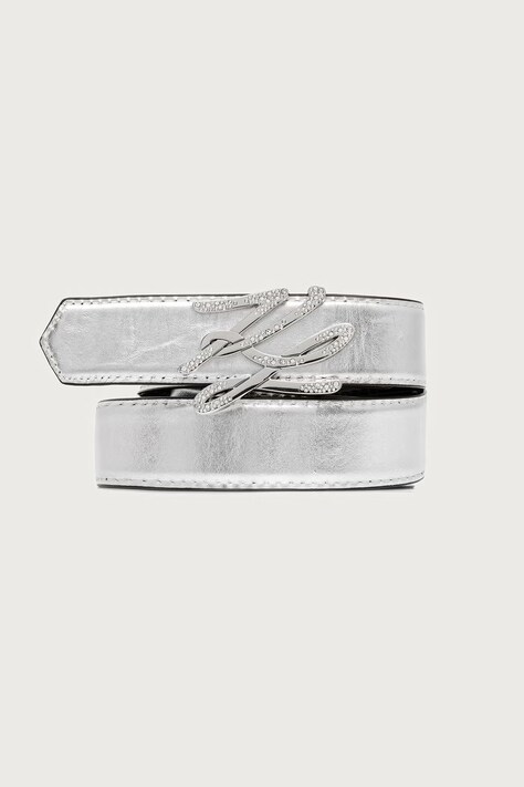 Karl Lagerfeld двосторонній ремінь жіночий шкіряний — AW26-PADZNM, чорний — фото 2