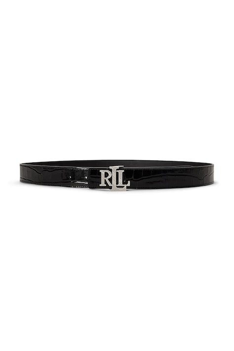 Lauren Ralph Lauren Pasek dwustronny damski skórzany czarny 412P18557