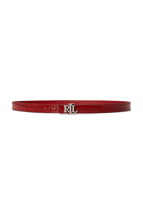 Lauren Ralph Lauren Pasek dwustronny damski skórzany czerwony 412P18556