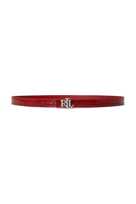 Lauren Ralph Lauren Pasek dwustronny damski skórzany czerwony 412P18556