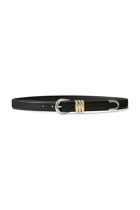 Lauren Ralph Lauren Pasek damski skórzany czarny 412P16763