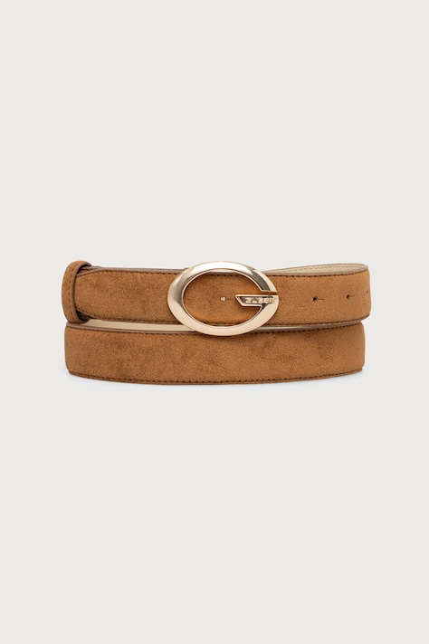 Guess Pasek damski ALLEGRA brązowy BW9515 P6430