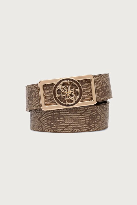Guess Pasek dwustronny damski z imitacji skóry NOELLE II beżowy BW9500 P6430