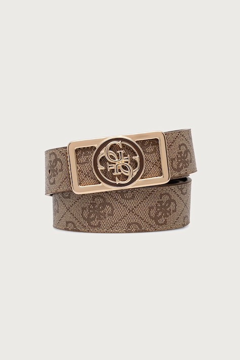Guess Pasek dwustronny damski z imitacji skóry NOELLE II beżowy BW9500 P6430