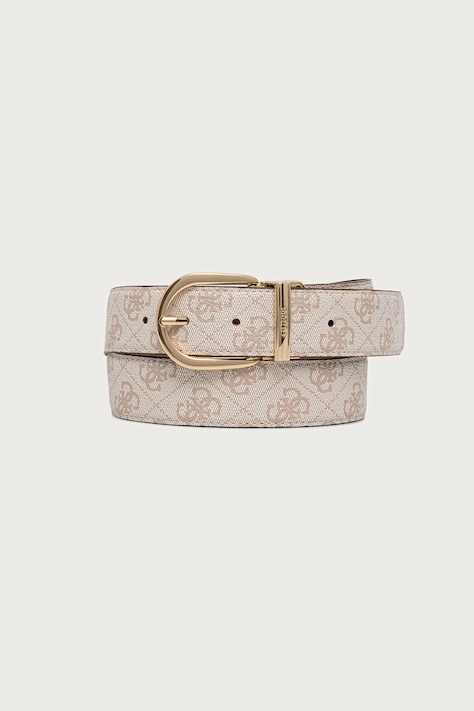 Guess Pasek dwustronny damski YVONNE beżowy BW9492 P6435