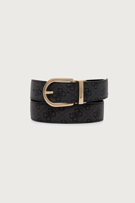 Guess Pasek dwustronny damski YVONNE czarny BW9492 P6435