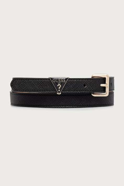 Guess pasek damski z imitacji skóry GILDA czarny BW9457 P6320