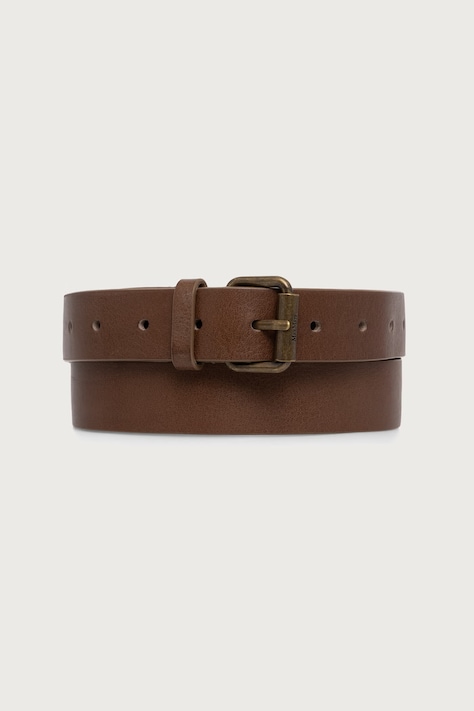 Weekend Max Mara Pasek damski skórzany WKASAIO brązowy 2625506015600