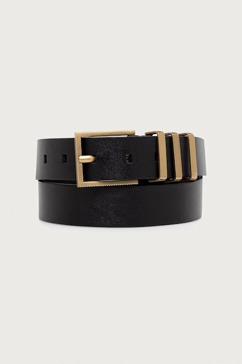 AllSaints pasek damski skórzany czarny W072XF-008