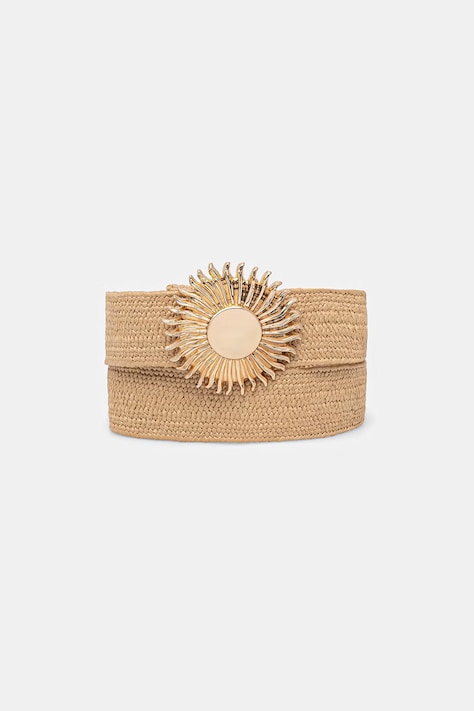 Morgan pasek parciany damski beżowy 3SONI