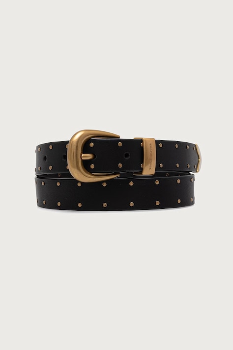 Tommy Hilfiger Opasok dámsky kožený čierny AW0AW19297