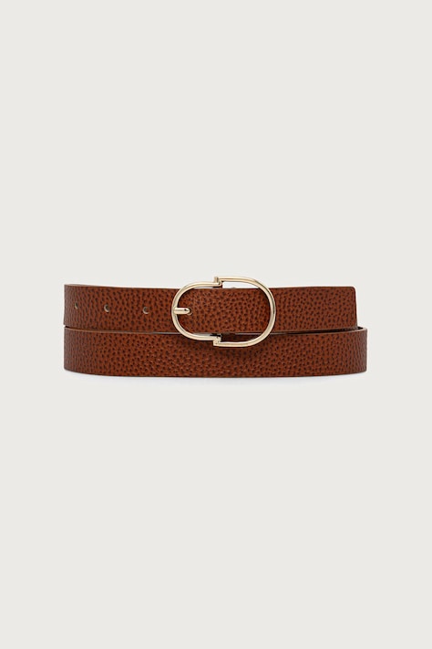 Tommy Hilfiger pasek damski skórzany brązowy AW0AW19145