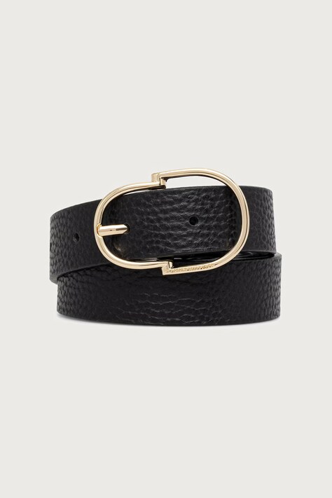 Tommy Hilfiger pasek damski skórzany czarny AW0AW19145