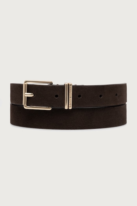 Tommy Hilfiger pasek damski zamszowy brązowy AW0AW19143
