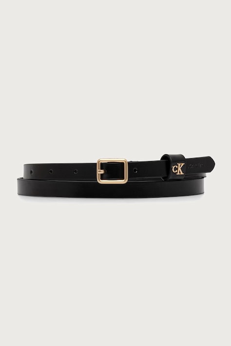 Calvin Klein Remen za žene od kože crni LV04F7146G