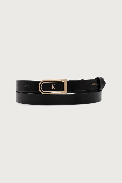Calvin Klein Ζώνη γυναικεία δερμάτινη μαύρη LV04F7109G