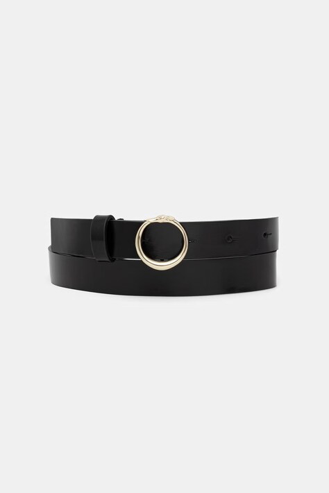 Trussardi pasek damski skórzany czarny B308B000064N