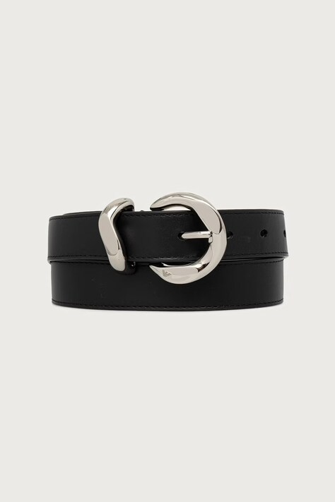 Emporio Armani Pasek damski skórzany czarny EW004916 AF17556