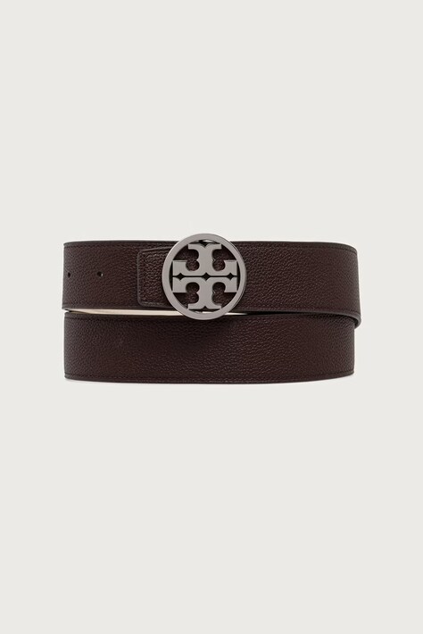 Tory Burch Pasek damski skórzany Miller brązowy 174541