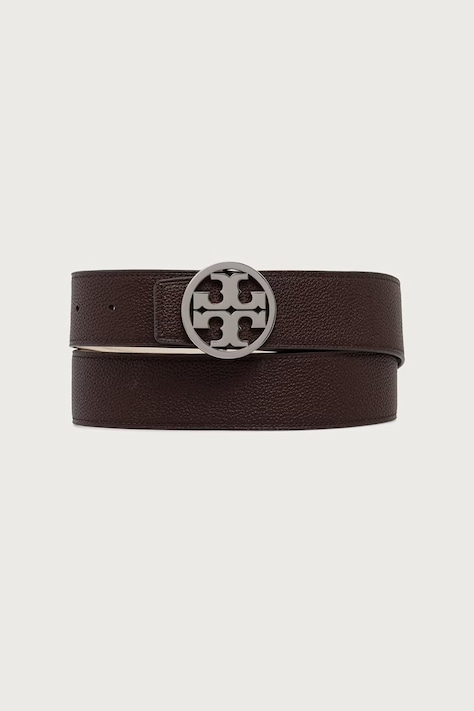 Tory Burch Pasek damski skórzany Miller brązowy 174541