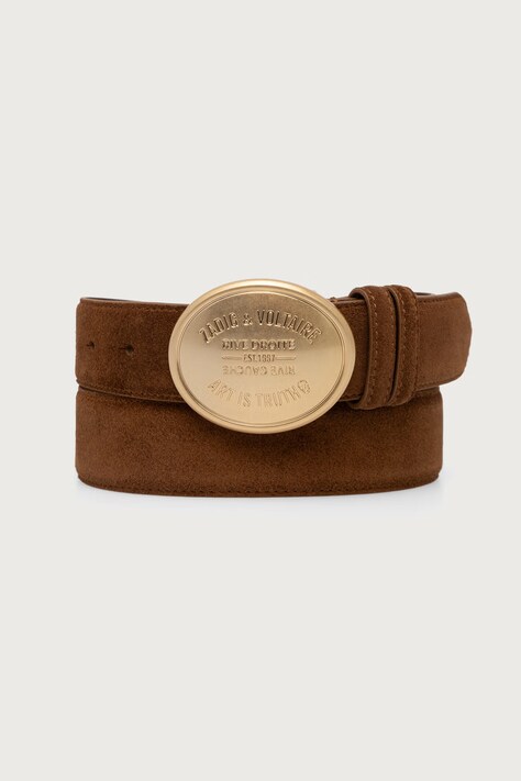 Zadig&Voltaire Ζώνη γυναικεία δερμάτινη COLTER καφέ LWBT01368
