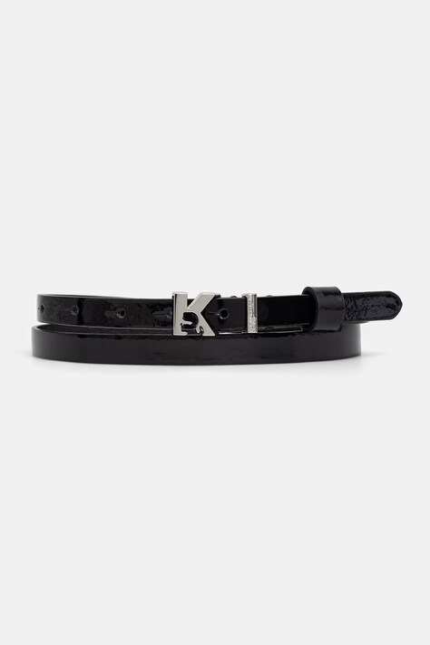 Karl Lagerfeld Jeans pasek damski skórzany czarny B3W33072