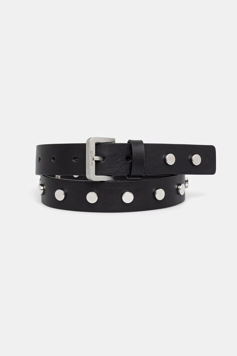 Karl Lagerfeld Jeans pasek damski skórzany czarny B3W33060