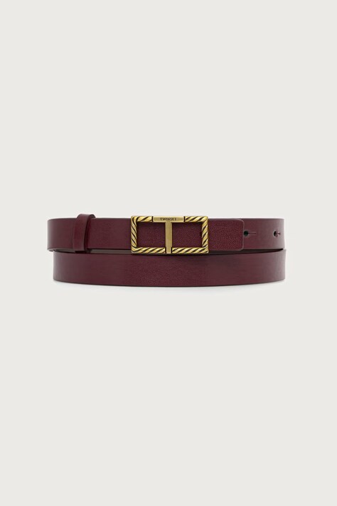 Twinset dvostrani remen za žene od imitacije kože bordo 262TO5250