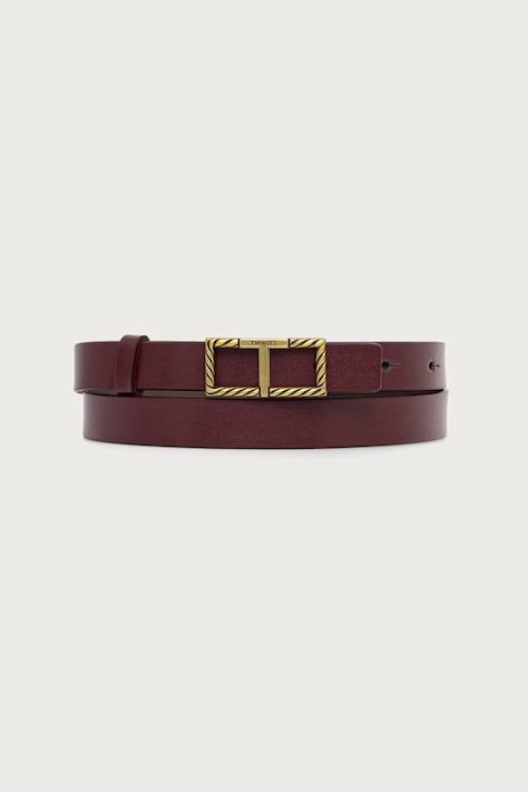 Twinset dvostrani remen za žene od imitacije kože bordo 262TO5250