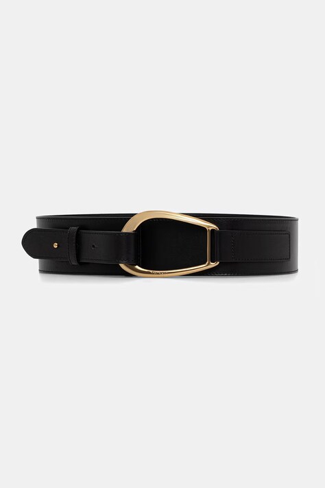 Twinset колан дамски от кожа черен 262TA4730