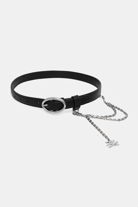 Karl Lagerfeld remen za žene K/AUTOGRAPH crni B3W33016