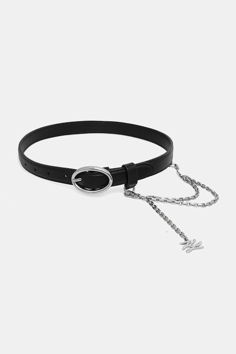 Karl Lagerfeld remen za žene K/AUTOGRAPH crni B3W33016