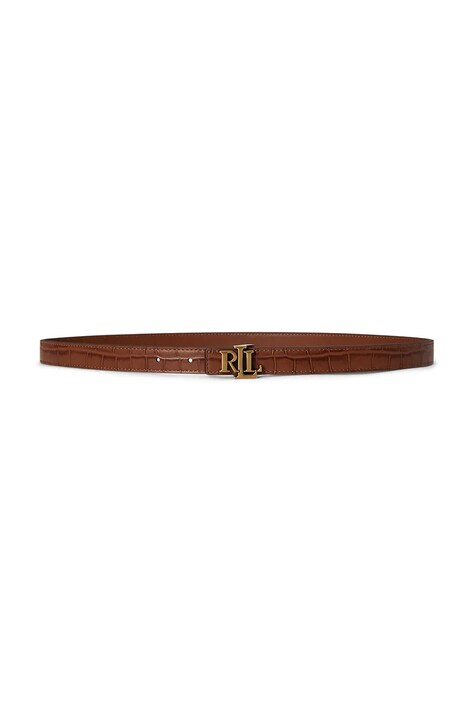 Lauren Ralph Lauren pasek dwustronny damski skórzany brązowy 412P15764