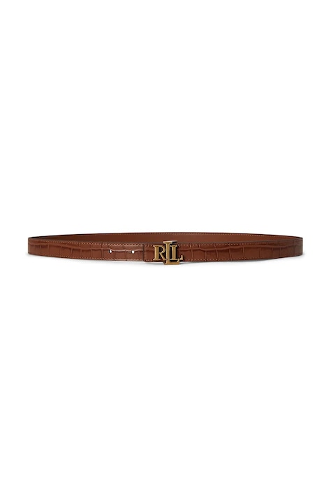 Lauren Ralph Lauren pasek dwustronny damski skórzany brązowy 412P15764