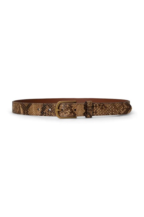 Lauren Ralph Lauren pasek damski skórzany brązowy 412P15695