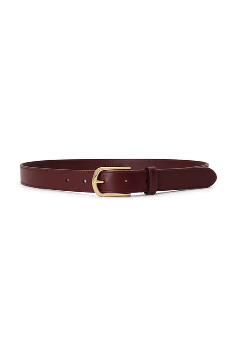 Lauren Ralph Lauren Pasek damski skórzany bordowy 412P15694