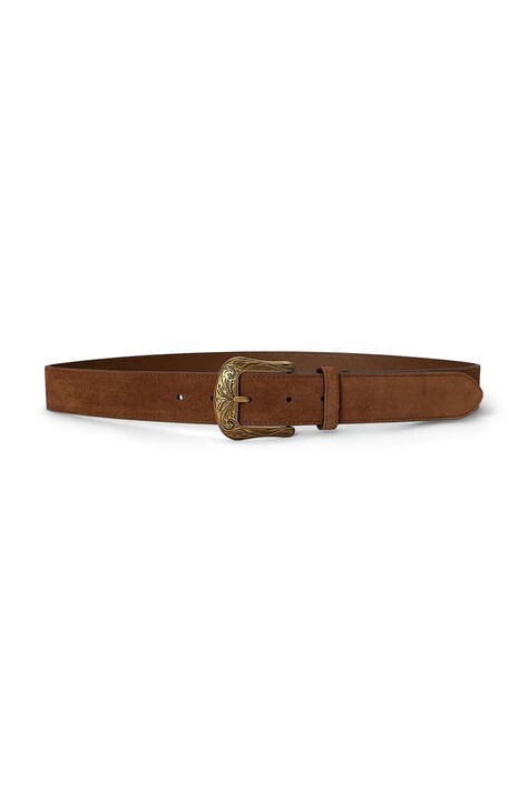 Lauren Ralph Lauren pasek damski skórzany brązowy 412P12726