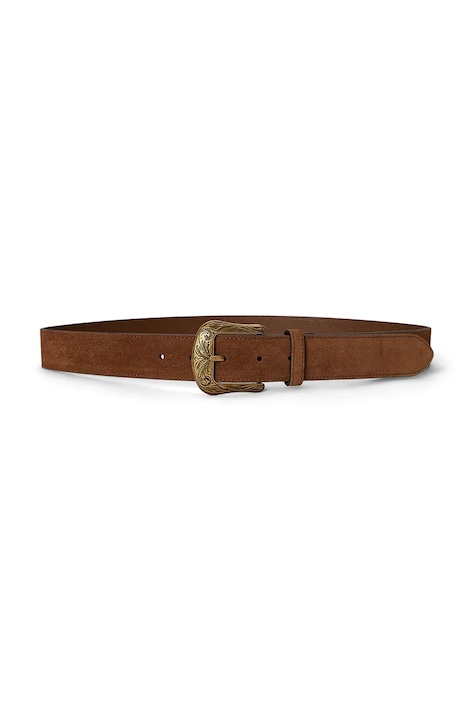 Lauren Ralph Lauren pasek damski skórzany brązowy 412P12726