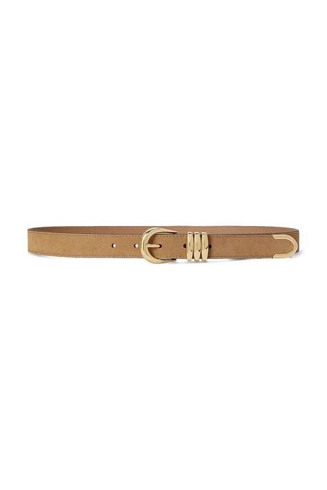 Lauren Ralph Lauren Pasek damski zamszowy żółty 412P11809
