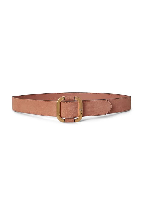 Lauren Ralph Lauren pasek damski zamszowy pomarańczowy 412951457