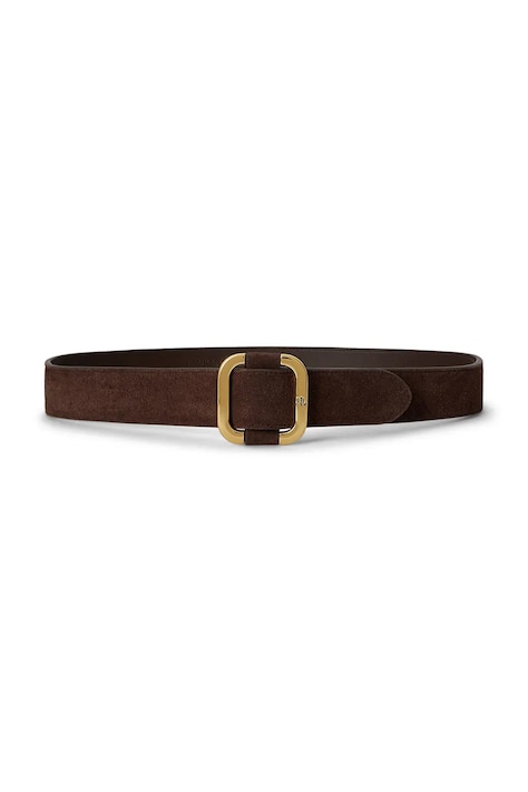 Lauren Ralph Lauren Pasek damski zamszowy brązowy 412951457