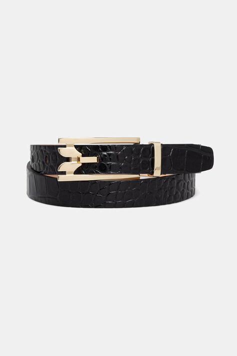 Victoria Beckham pasek damski skórzany Dorian czarny 1326ABL007584A