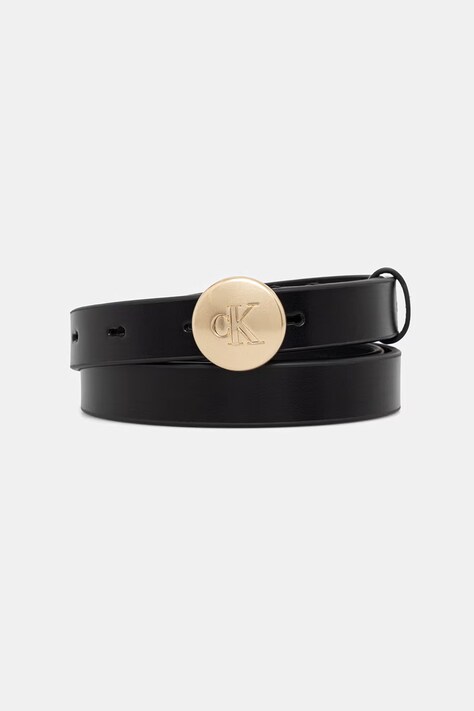 Calvin Klein pasek damski skórzany czarny LV04F7115G