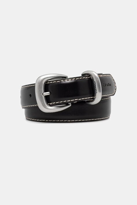Calvin Klein pasek damski skórzany czarny LV04F7113G