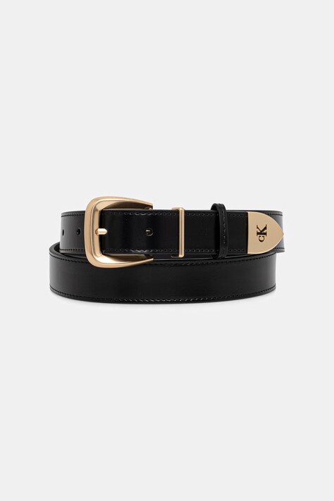Calvin Klein pasek damski skórzany czarny LV04F7092G